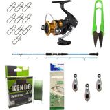 Shimano Fx 4000 Olta Makinesi Alivio 210 cm 50-150GR Tekne Kamışı Özel Tekne Oltası Seti - Çok Renkli