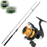 Shimano Fx 4000 - Remixon Flex 270CM Spin Olta Seti - Renkli