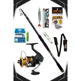 Shimano Fx C3000 Oslo Master Telespin 240CM 7-35GR 8 Örgü Spin Olta Seti - Kırmızı