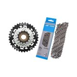 Shimano HG40 Zincir + TZ510 Ruble 7li Bisiklet Vites Seti - Siyah