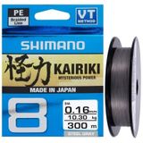 Shimano Kairiki 8 Kat İp Misina Stell Gray (Gri) 300 metre 0,19MM