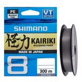 Shimano Kairiki 8X 300M 0.160Mm/10.3Kg Steel Gray Örgü İp Misina