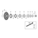 Shimano Unisex Adult Corona 13TD bisiklet bileşenleri ve yedek parçaları, çok renkli, tek boy