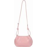 Shine And Dazzle Fermuarlı Büzgülü Kadın Omuz Çantası - Pembe - 1. Stil