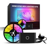 Shine In Home (66-85" TVler) HDMI Bağlantılı Görüntü ve Ortam Sesi Ile Senkronize Tv Arkası LED Işıklandırma Seti, HDMI Sync Box Set