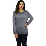 Shine Kadın Pamuk Italyan Kazak 4549 BGL-ST04093 - 3XL - Gri