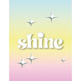 "SHINE" Notebook | Large Grid Notebook to Illuminate Your Ideas & Projects | Inspiring Vibrant Design Journal: 200-Page 8.5x11 in Grid Notebook for ... & Brilliant Minds | Organize, Create & Shine