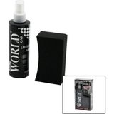SHINE WORLD CAR LASTİK - TAMPON PARLATICI SPREY SETİ PLASTİK ŞİŞE 250ML ± %10 PARLATMA SÜNGERİ (4887)