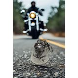 Shiney Aksesuar Çelik Motor Şans Çanı Guardian Bell Her Zaman Yanındayım Model Koruyucu Çelik Motosiklet Luck Bell