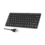 Shineyee K-1000 Mini Klavye 78 Tuşlu Mini Klavye Usb İle Çalışan Kablolu Klavye Çikolata Klavye Taşınabilir Ofis Klavyesi Siyah