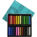 Shinhan Art Soft Pastel Boya Seti - Toz Pastel - 24 Renk Tam Boy - Renkli - 24'lü