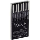Shinhan Art Touch Lıner Teknik Çizim Kalemi Set 7'li Siyah - Renkli - Standart