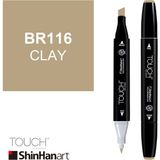 Shinhan Art Touch Twin BR116 Clay Çift Uçlu Markör Kalem