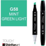 Shinhan Art Touch Twin Brush G58 Mint Green Light Çift Taraflı Markör Kalem