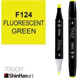 Shinhan Art Touch Twin F124 Fluorescent Green Çift Uçlu Markör Kalem