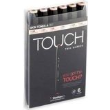 ShinHan Art Touch Twin Marker 6 Renk Set TEN RENKLERİ A