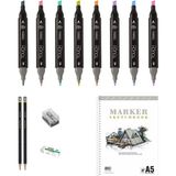 Shinhan Art Touch Twin Marker Pen : Çift Uçlu Marker Kalemi Çizim Seti 3 - Renkli