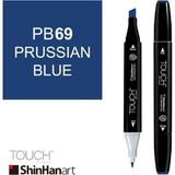 Shinhan Art Touch Twin PB69 Prussian Blue Çift Uçlu Markör Kalem