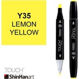 Shinhan Art Touch Twin Y35 Lemon Yellow Çift Uçlu Markör Kalem