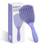 SHINLEA Detangle Saç Fırçası, Pro Kıvırcık Saç Fırçası - 3a ila 4c bukleler için Kalın Afro Bukleler, Kadınlar, Erkekler, Kızlar, Erkekler ve Erkekler için Ağrısız Islak veya Kuru Saçları Daha Hızlı