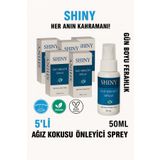 SHINY Ağız Spreyi 50m 5 Adet | Nefes Tazeleyici | Ağız Kokusu Giderici | Vegan | Alkol Içermez