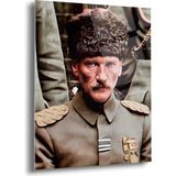 Shiny Art Atatürk Portre Cam Tablo - ATA091 - 30 x 45 cm - Çok Renkli
