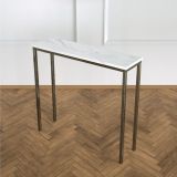 Shiny Metal Dresuar Eskitme Pirinç Ayak Beyaz Mermer Tabla