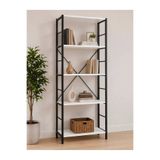 shiny mobilya 160-70-30Metal Kitaplık 5 Raflı Çok Amaçlı Dosya Kitap Rafı Ofis Salon Raf
