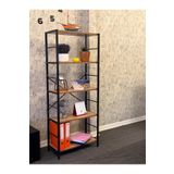 shiny mobilya Metal Kitaplık 5 Raflı Dosya Kitap Rafı Ofis Salon Raf Kalın Profil