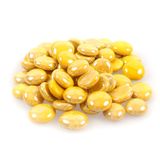 Shiny Stone Parlak, reflektörlü ateş camı kies, ateş taşı, akvaryum, sukulent veya bahçe dekorasyonu için inci, 17-19 mm, 335 g. Çin sarısı