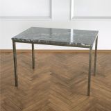 Shiny Yan Sehpa Eskitme Pirinç Ayak Siyah Mermer Tabla