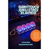 ShinyTouch Işıklı Klavye-Click Sesli Stres Giderici Oyuncak-PEMBE RENK(ışıkları rengarenk yanar)