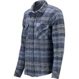 Shinzone Erkek Ragular Fit Çift Cep Çıtçıtlı Oduncu Lacivert Ekose Gömlek - 2XL - Lacivert - Gri