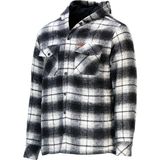 Shinzone Erkek Regular Fit Kapitoneli Kapüşonlu Çıtçıtlı Oduncu Siyah Gömlek - 2XL - Siyah Çizgili