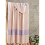 Shipla Home %100 Pamuk Modern Plaj Havlusu XXL 100 x 180 cm Hızlı Kuruma Özelliği ile Pembe