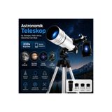 SHIPMENT 70400 Profesyonel Yüksek Çözünürlüklü Astronomik Teleskop 333X Ay Doğa Gözlemi Güneş&Ay Filtresi