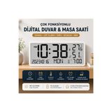 SHIPMENT Çok Fonksiyonlu LCD Ekran Dijital Duvar Masa saati Zaman Çift Alarm Tarih Sıcaklık Nem