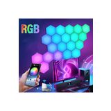 SHIPMENT Kumandalı Akıllı Altıgen RGB LED Işık Gece Lambası Fuaye Çalışma oyun ve yatak odası 6 Panel