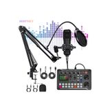 SHIPMENT Profesyonel Canlı Yayın Condenser Mikrofon ve Ses Kartı Seti Podcast Youtube Tiktok Stüdyo Kayıt