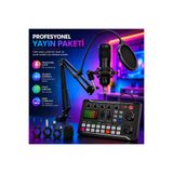 SHIPMENT Profesyonel Ses Kartlı Mikrofon Seti Yayıncı Podcast Gaming Seti Podcast Youtube Tiktok Stüdyo Kayıt
