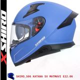 Shıro 4150 S06 Kask Ff Katana M 5758 Matmavi(Gözlüklü)