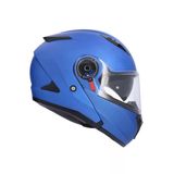 Shiro Çene Açılır Flip Up 4132 SH-508SV Triton Solid Mat Blue Sun Vizor M Beden Kask