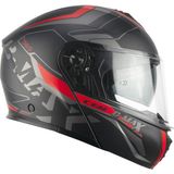 Shiro Cgm 569G C-Max Cıty Çene Açılır Kask Siyah/kırmızı-M