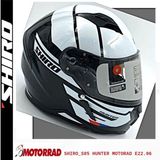 Shıro Kask Fullface Hunter Motorad Grafik L 5960 - Siyah - Beyaz