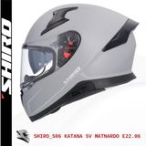 Shıro Kask Fullface Katana M.c Sv(Gözlüklü) Mat Nardo L 5960 - Nardo Gri