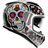 Shiro SH-605 Sv Skull Candy Full Face Motosiklet Kaskı + Iridium Vizör - Çok Renkli
