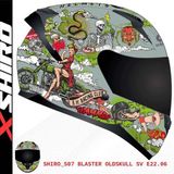 Shiro Shadow Skull Candy Kapalı Kask