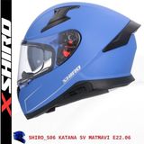 Shiro Shıro 4150 S06 Kask Ff Katana M 5758 Matmavi(Gözlüklü)