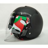 Shiro Yarım Kask Shiro Mat Black Güneş Vizörlü