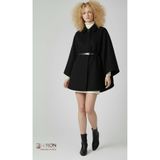 Shiron Sportswear&Company Kadın Kemerli Kaşe Panço - Tesettür Tunik